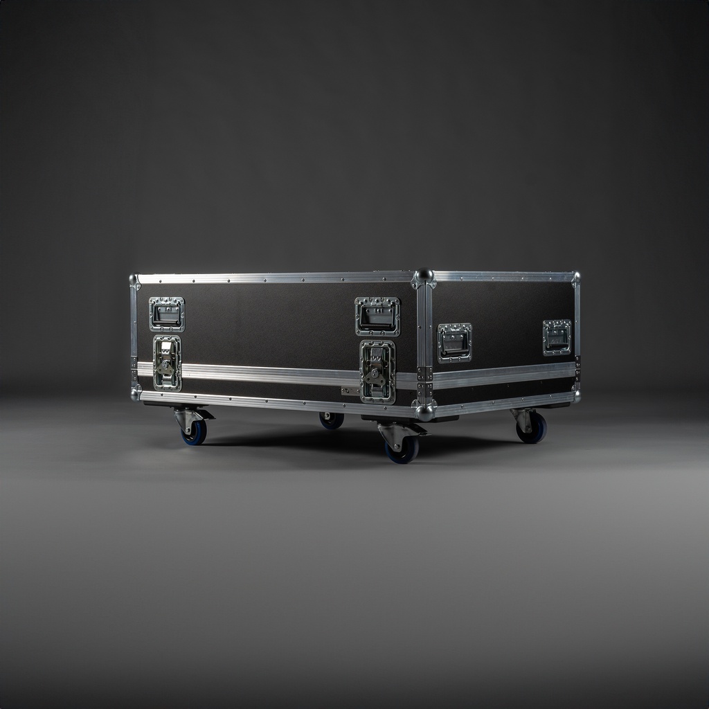 [TPL000142-001] Flight case for AIR FRAME X-25 (Black, Accent colour: black, without stacking dish, without tour label dish, 2 braked castors)