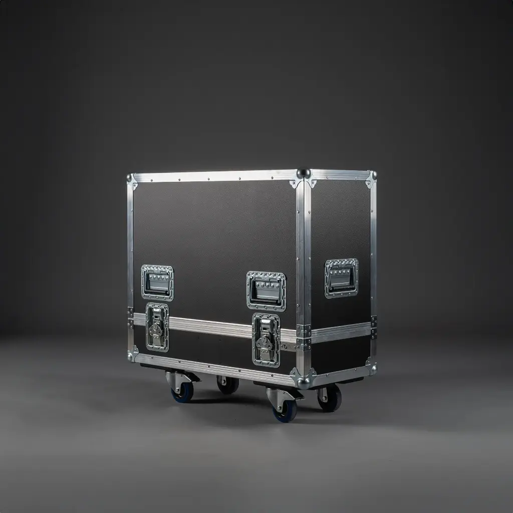 [TPL000102-002] Flight case for 2x d&b Y7P/Y10P with mounting bracket [incl. accessory compartment] (Black, Accent colour: black, without tour label dish, without stacking dish)