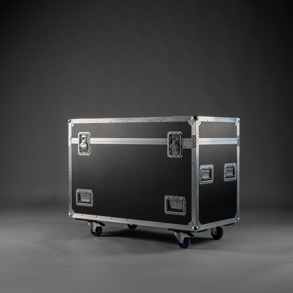[TPL000073-002] Flightcase for 2x High End Systems TurboRay [excl. SIPs] (Black, Accent colour: black, without tour label dish, without stacking dish, without engraving, 2 braked castors)