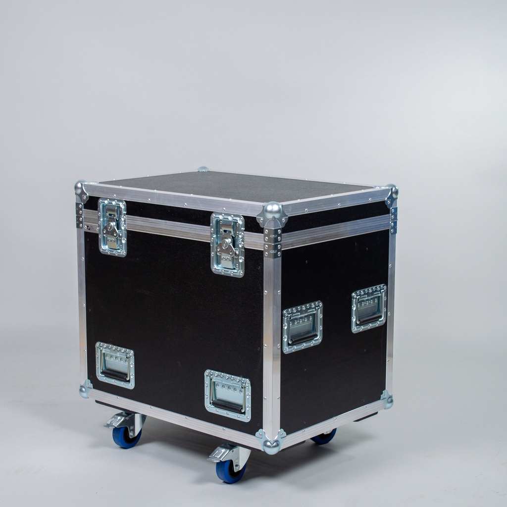 [TPL000101] Flight case for 2x d&b Y-Frame [incl. accessory compartment] (Black, Accent colour: black, without tour label dish, without stacking dish, without engraving, 2 braked castors)