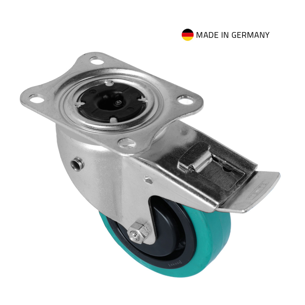 Tente Lenkrolle 100 mm mit Richtungsselbststeller mit Feststeller