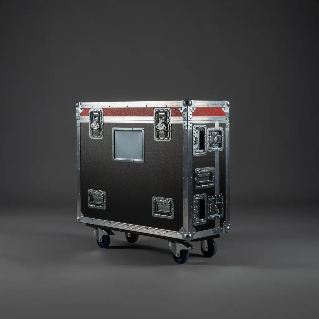[TPL000207-002] Flightcase for grandMA3 light [three-part] (Black, Accent colour: black, without tour label dish, without engraving, 2 braked castors)