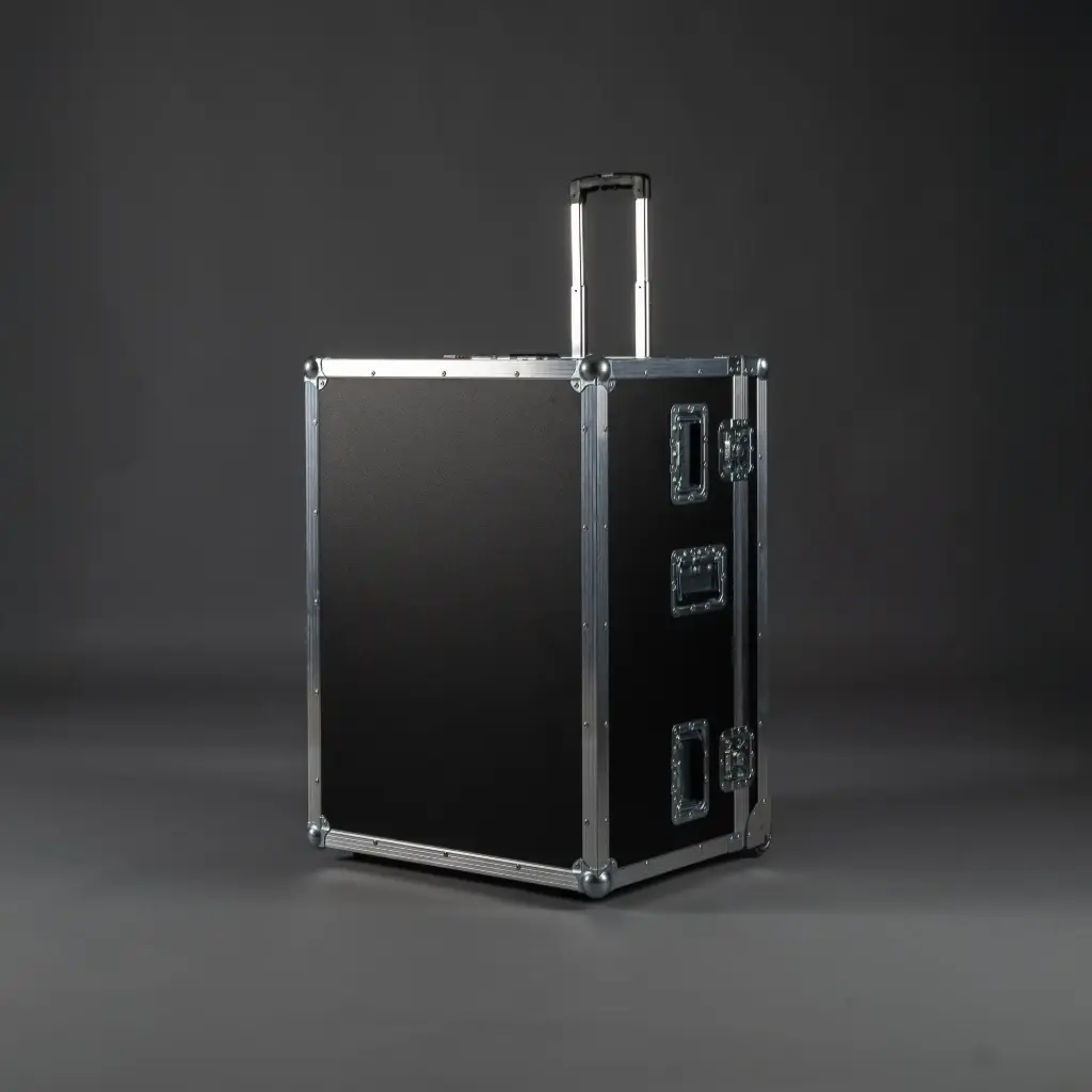 [TPL000549-001] Flightcase für Waves LV1 Classic | zweiteilig [Trolley] (Schwarz, Akzentfarbe: Schwarz, ohne Tourlabelschale, ohne Gravur)