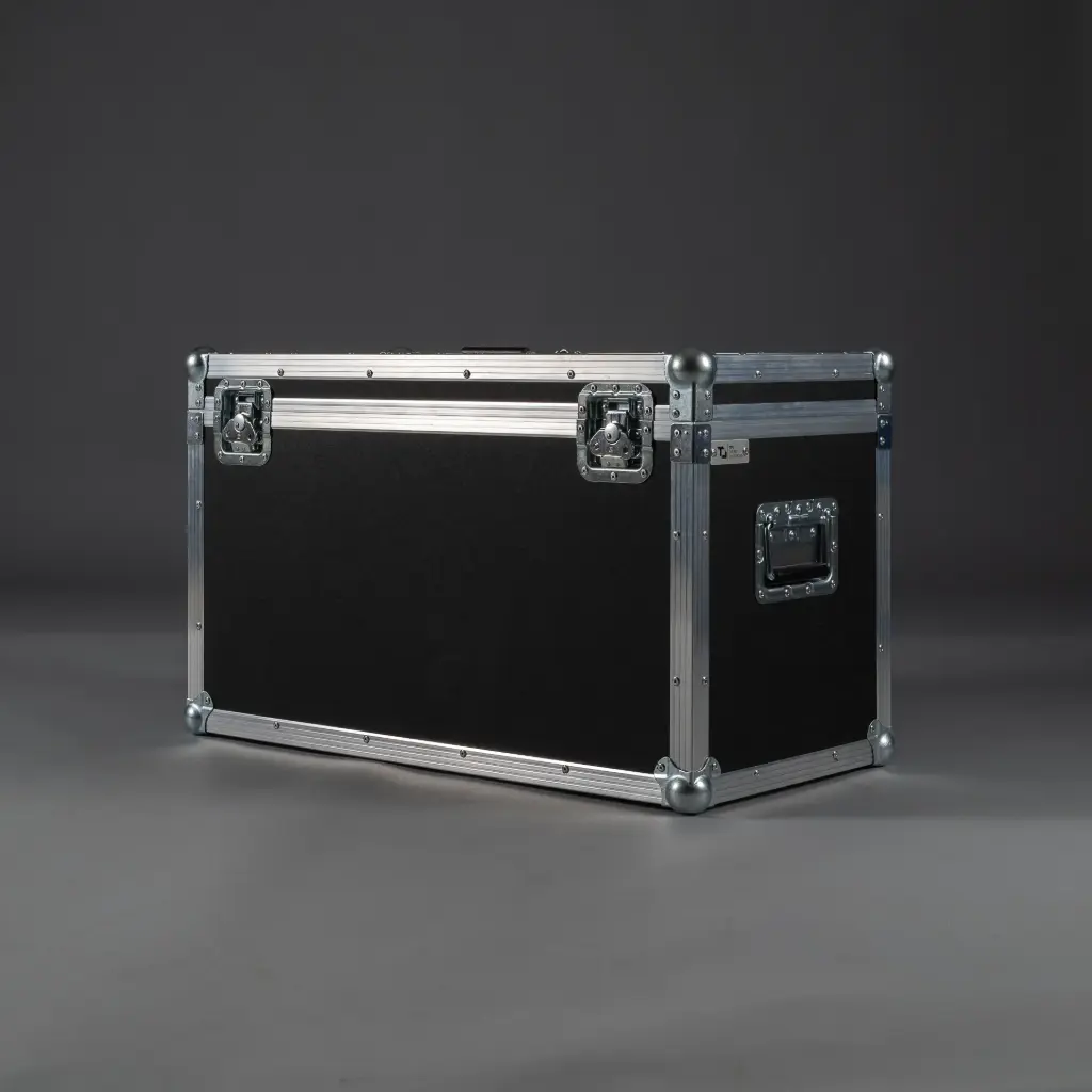 [TPL000579-002] Flight case for 4x display (Samsung QM32C) (Black, Accent colour: black, without engraving)