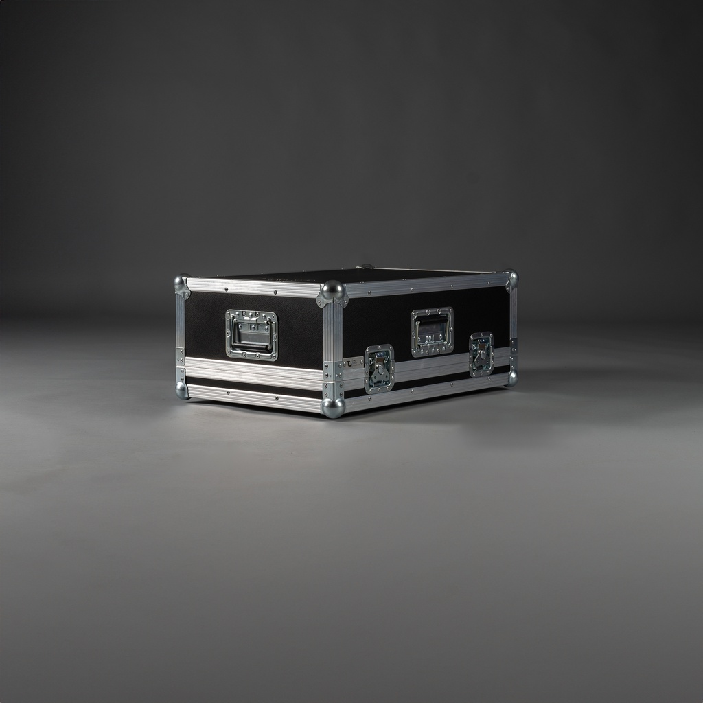 [TPL000148-006] Flightcase für Allen & Heath SQ-5(+) | zweiteilig (Schwarz, Akzentfarbe: Schwarz, ohne Tourlabelschale, ohne Gravur, ohne Dock House, Gummifüße (TPL-Stapelsystem))