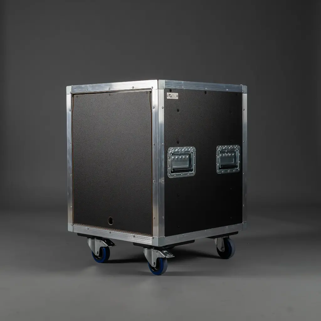 [TPL000447-003] System-Rack PRO (6 HE, T: 60 cm, Schwarz, Deckel in Schwarz, ohne Gravur, 2 gebremste Rollen, mit System-Stapelmulden, ohne Tourlabelschale)