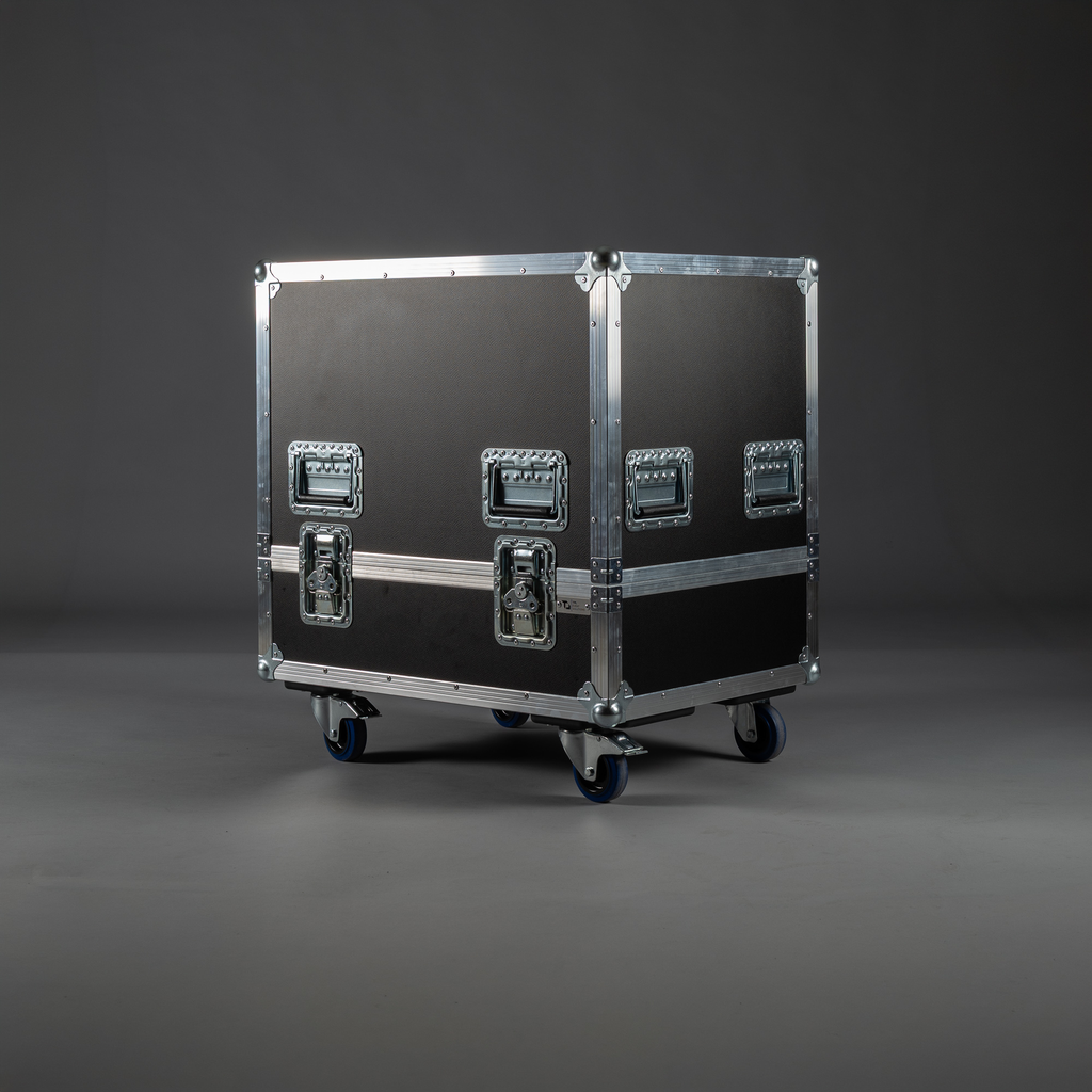 [TPL000702-001] Flight case for 2x CODA APS-Pro-D/S (Black, Accent colour: black, without stacking dish, without tour label dish, 2 braked castors, without engraving)