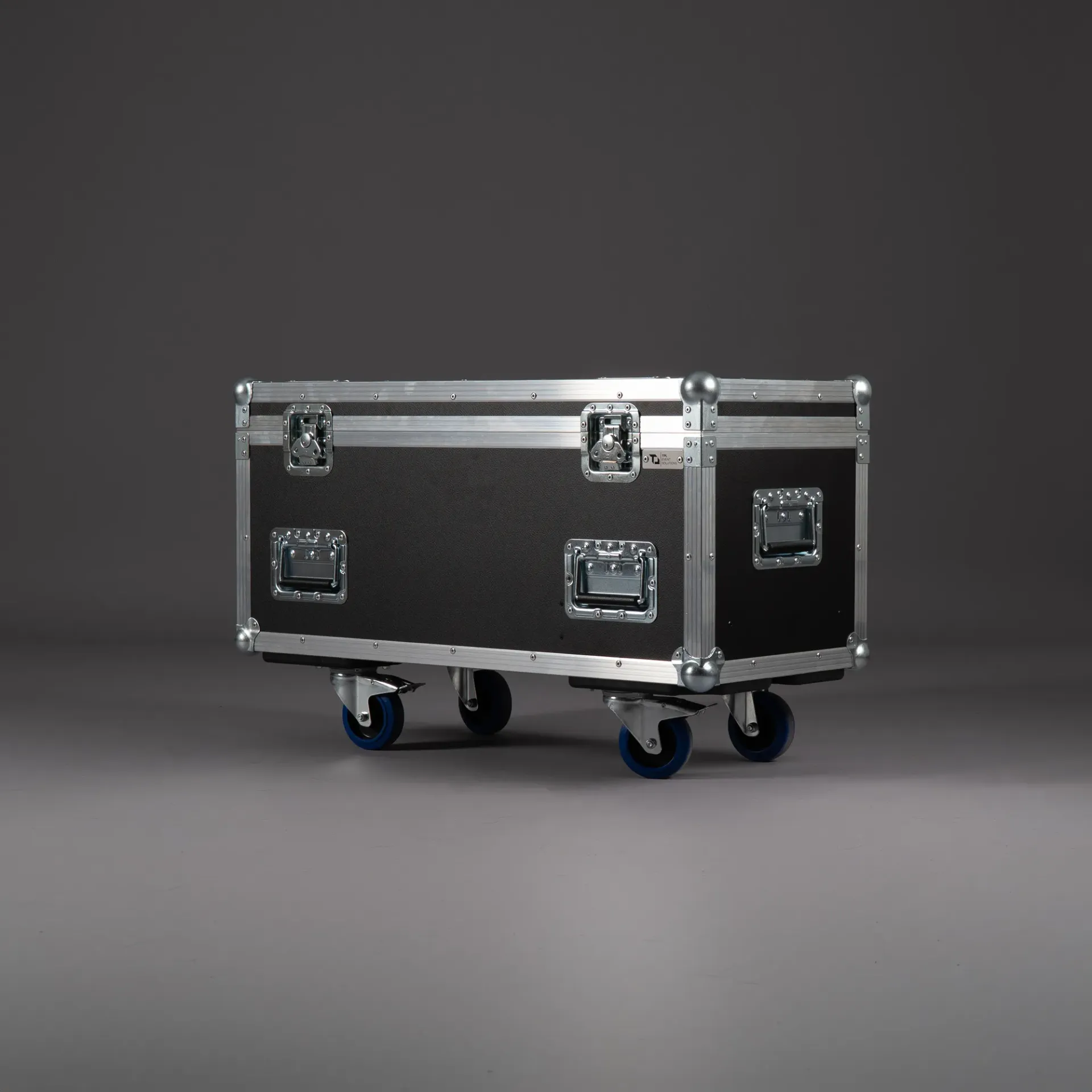 [TPL000847-003] Flightcase für 1 x TT+ Audio GT8 (Schwarz, Akzentfarbe: Schwarz, ohne Stapelmulden, ohne Tourlabelschale, 2 gebremste Rollen, ohne Gravur)
